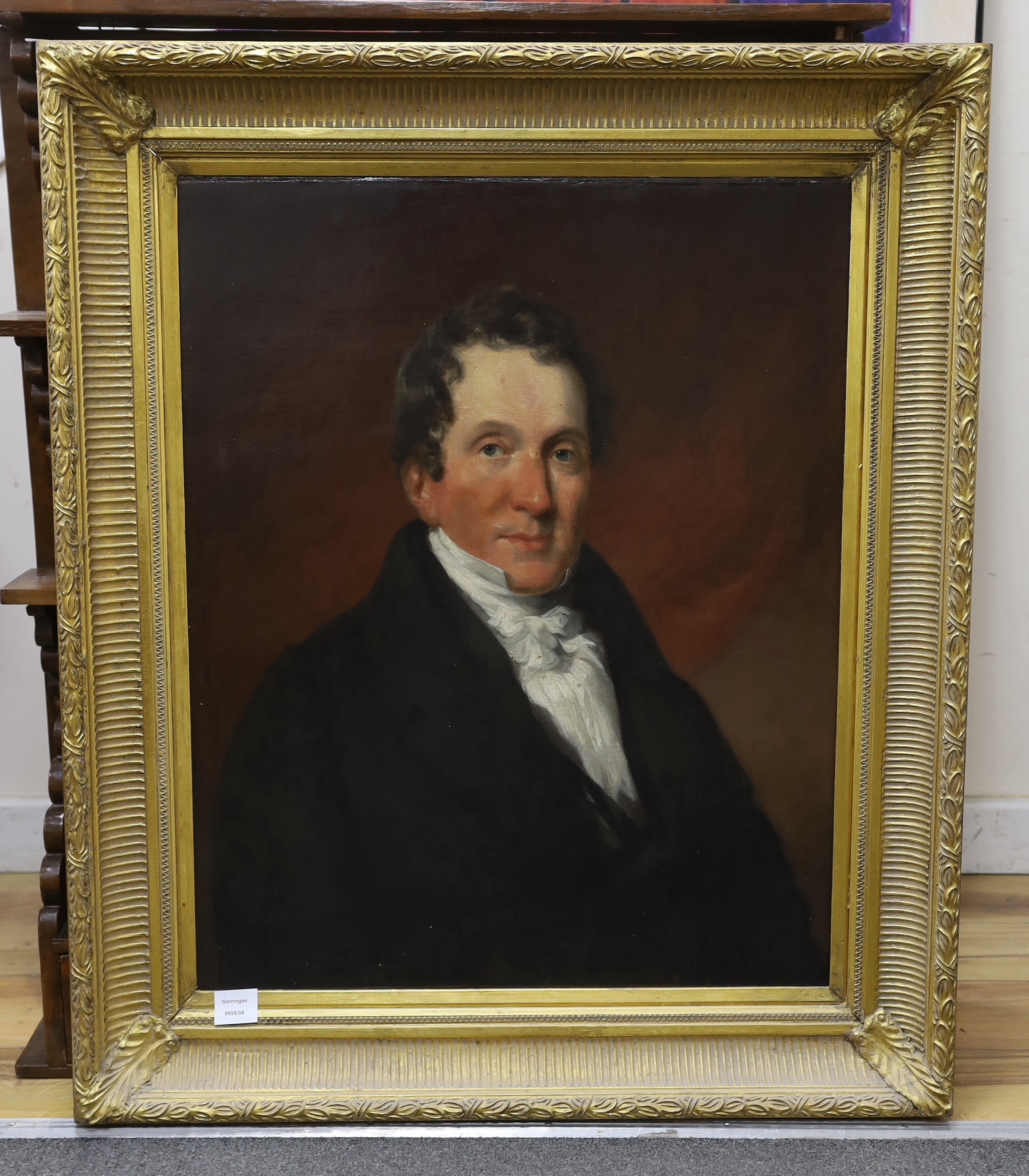 English School c.1830, oil on canvas, Portrait of gentleman, 75 x 60cm